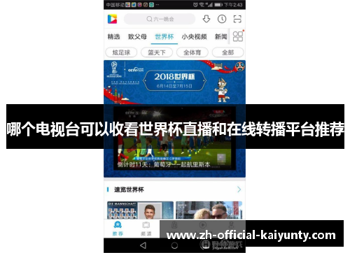 哪个电视台可以收看世界杯直播和在线转播平台推荐